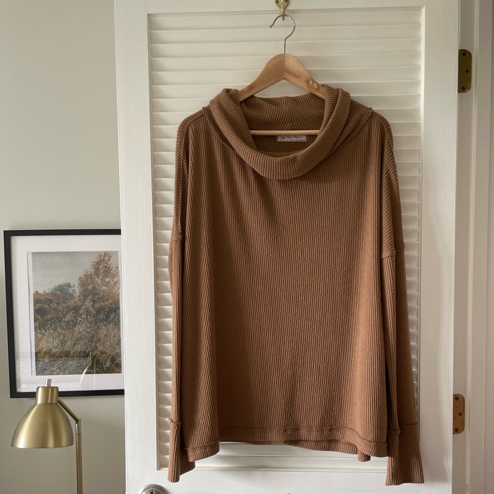 Free People Cowl Neck Tunic Sweater XS